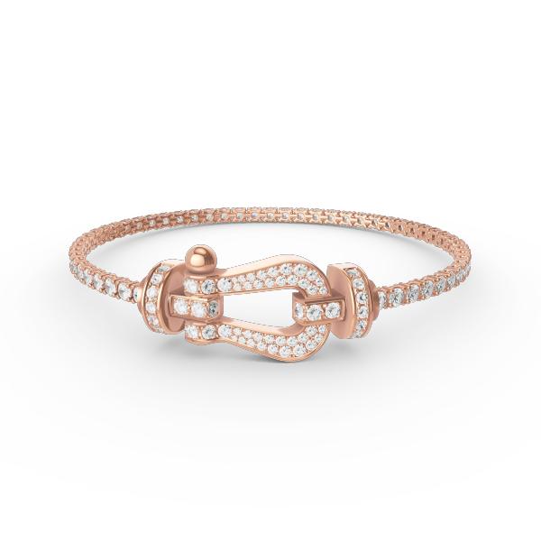 [Olivia JW]FORCE  LARGE HORSESHOE FULL DIAMOND TENNIS BRACELET