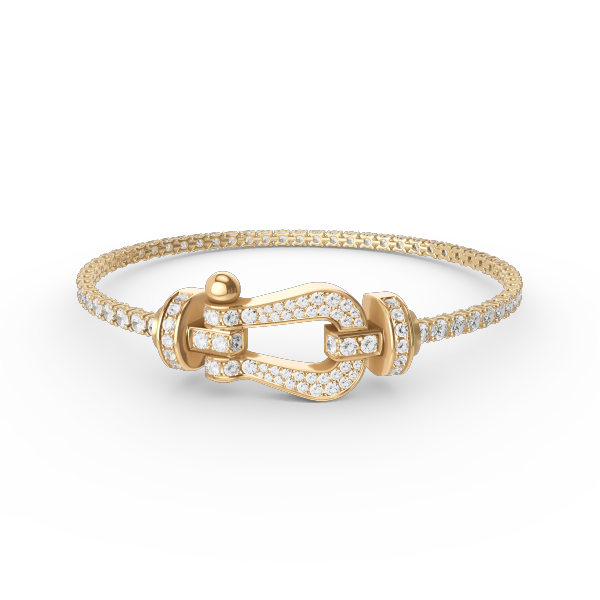 [Olivia JW]FORCE  LARGE HORSESHOE FULL DIAMOND TENNIS BRACELET