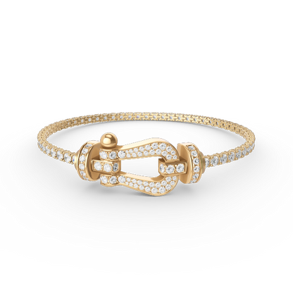 [Olivia JW]FORCE  LARGE HORSESHOE FULL DIAMOND TENNIS BRACELET