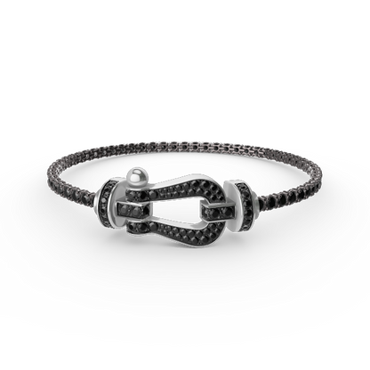 [Olivia JW]FORCE  LARGE HORSESHOE FULL DIAMOND TENNIS BRACELET